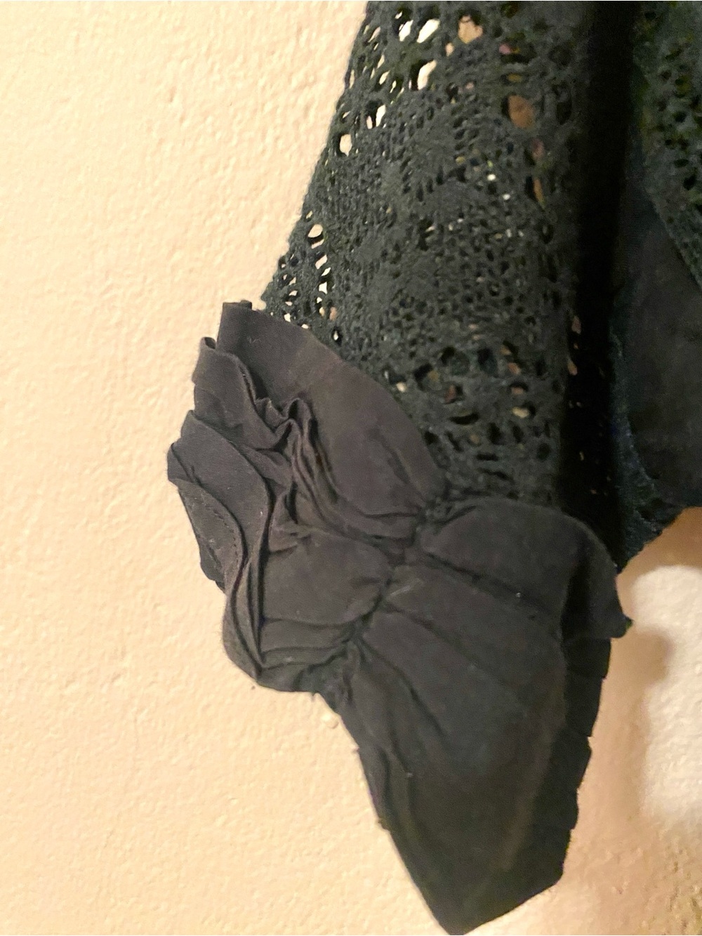 Loveshackfancy Cotton Edie Crochet Maxi Midi Lace Dress Black Small - Picture 10 of 16